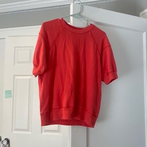 Aerie Coral Shortsleeved Crewneck (Size S but bigger/oversized)